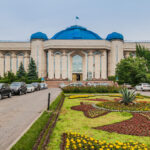 ALMATY, KAZAKHSTAN - MAY 31, 2017: Building of the Central State Museum of the Republic of Kazakhstan in Almaty.