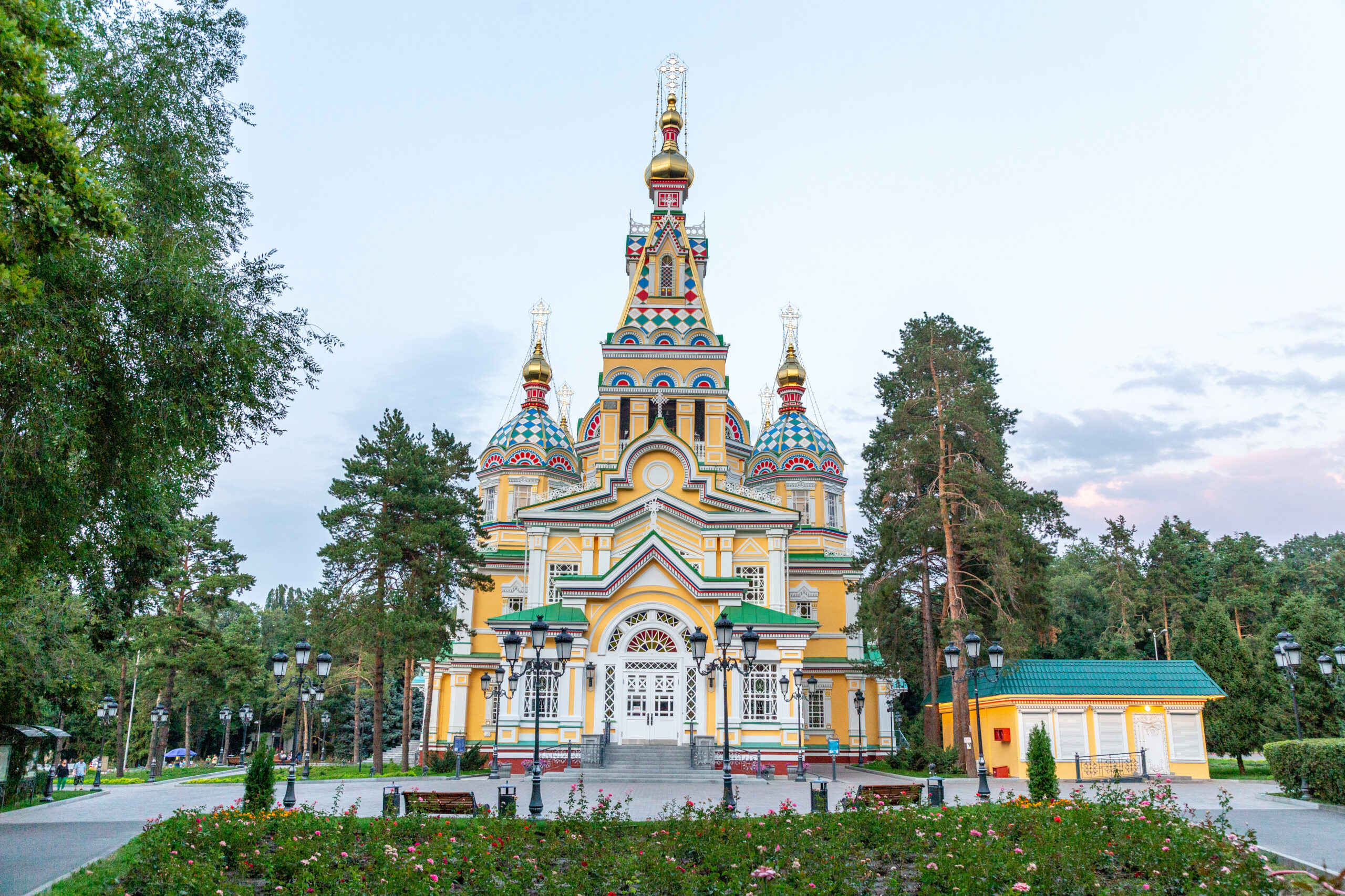 Ascension Cathedral after the reconstruction 2018-2019. Almaty city, Kazakhstan republic.